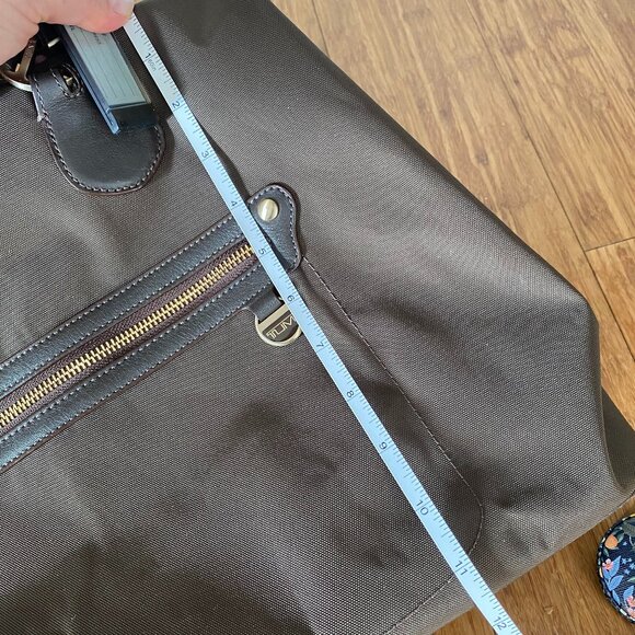 TUMI  Brown Nylon and Leather Tote Travel Carry-On Bag - Picture 15 of 16